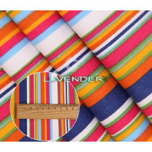Various Colors Stripe Pattern 250GSM Hometex Canvas Fabric